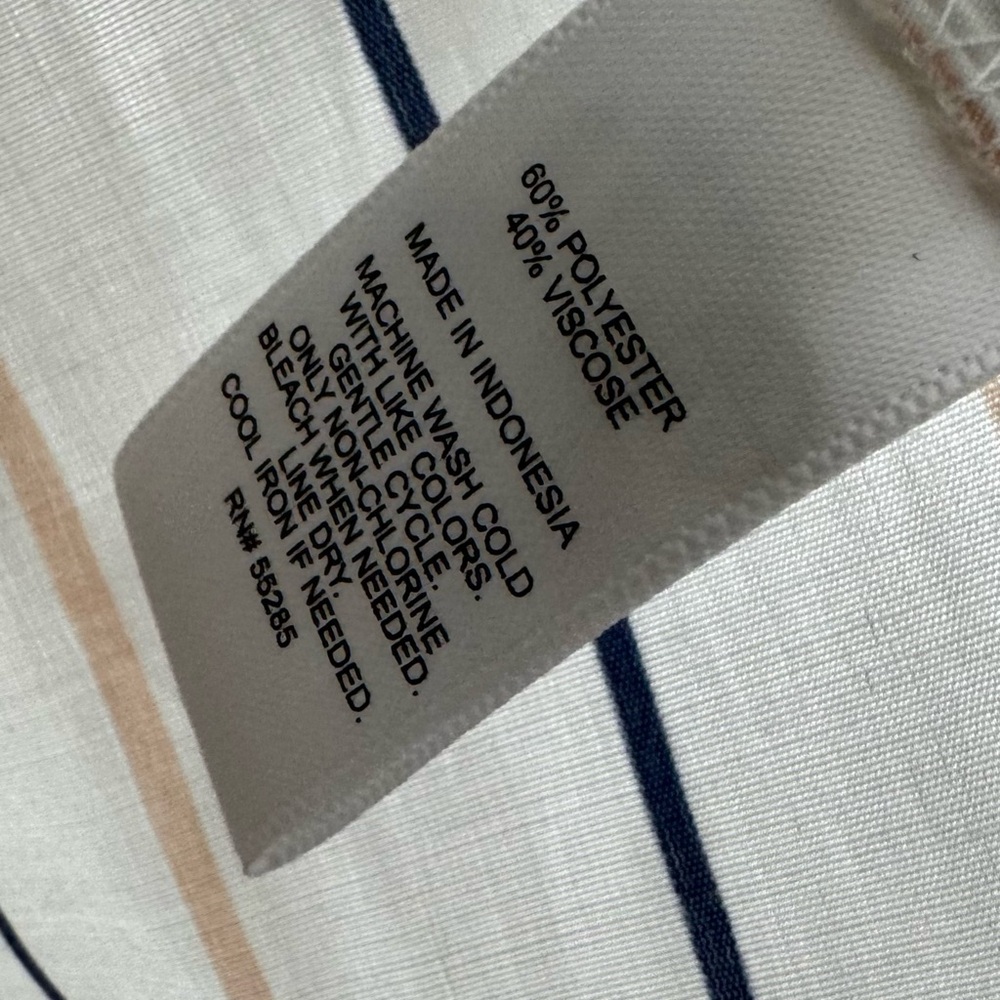 Express White With Pink And Blue Stripes Button Down Shirt - Picture 4 of 6